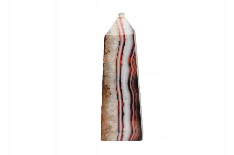 * AGAT SARDONYKS SARDONYX MADAGASKAR ŚLICZNY OBELISK WIEŻA NR 1