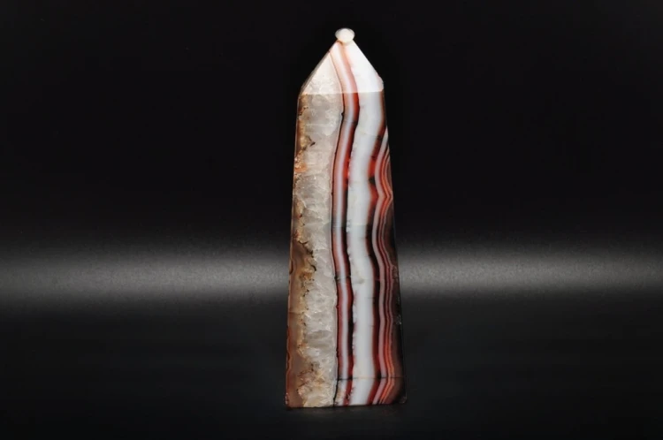 * AGAT SARDONYKS SARDONYX MADAGASKAR ŚLICZNY OBELISK WIEŻA NR 1