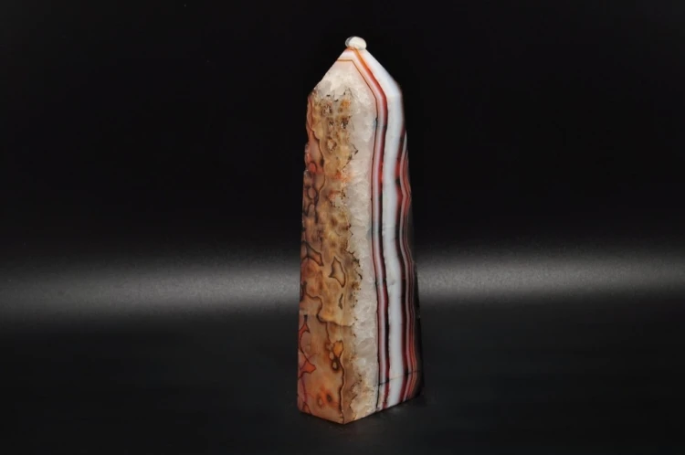 * AGAT SARDONYKS SARDONYX MADAGASKAR ŚLICZNY OBELISK WIEŻA NR 1