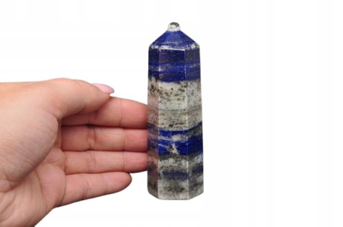 * LAPIS LAZULI AFGANISTAN WIEŻA OBELISK KAMIEŃ ŚLICZNY KAMIEŃ DO KOLEKCJI 4