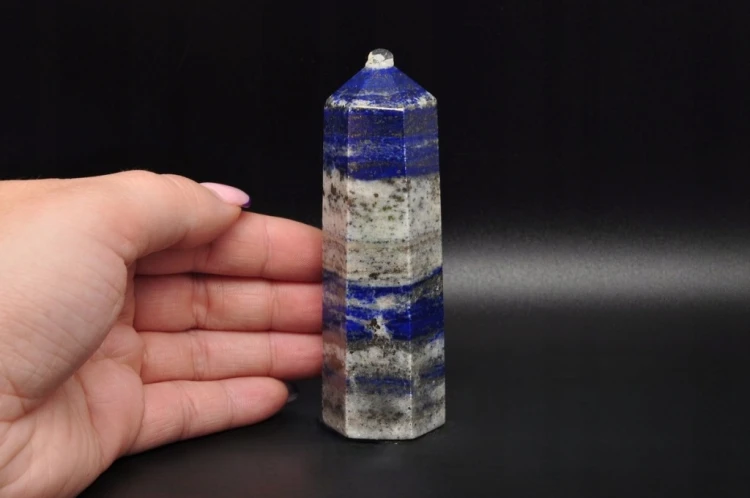 * LAPIS LAZULI AFGANISTAN WIEŻA OBELISK KAMIEŃ ŚLICZNY KAMIEŃ DO KOLEKCJI 4