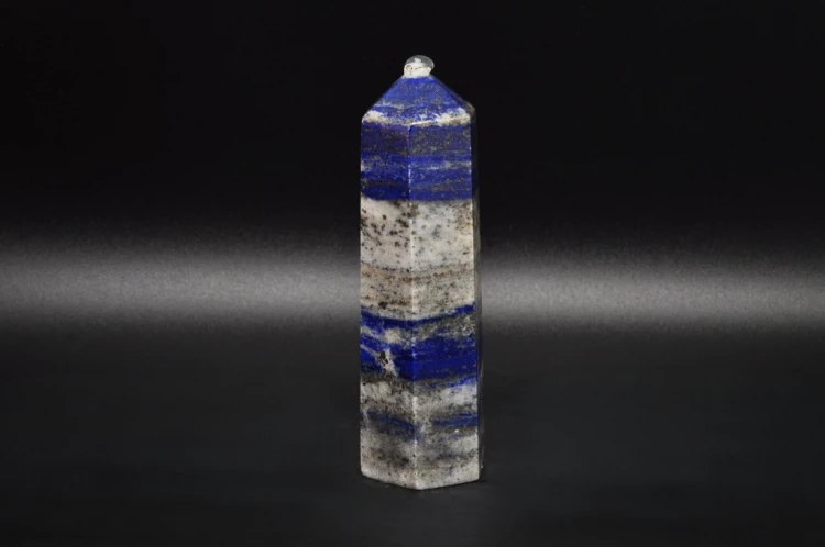 * LAPIS LAZULI AFGANISTAN WIEŻA OBELISK KAMIEŃ ŚLICZNY KAMIEŃ DO KOLEKCJI 4