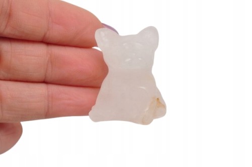 * KRYSZTAŁ GÓRSKI FIGURKA PSA MINERAŁ IDEALNY DO DEKORACJI RZEŹBA NR 29 *