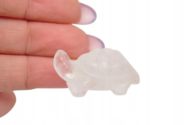 * KRYSZTAŁ GÓRSKI FIGURKA ŻÓŁW MINERAŁ DO KOLEKCJI PIĘKNY POLER NR 23 *