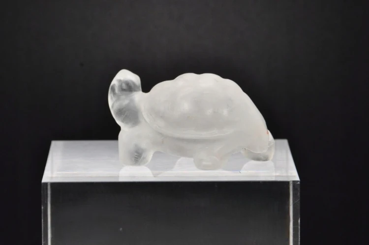 * KRYSZTAŁ GÓRSKI FIGURKA ŻÓŁW MINERAŁ DO KOLEKCJI PIĘKNY POLER NR 23 *