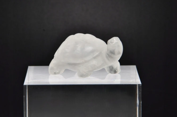* KRYSZTAŁ GÓRSKI FIGURKA ŻÓŁW MINERAŁ DO KOLEKCJI PIĘKNY POLER NR 23 *