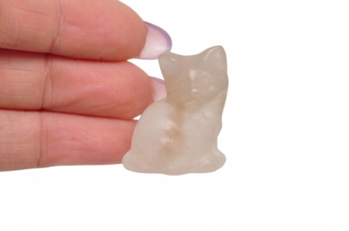 * KRYSZTAŁ GÓRSKI FIGURKA KOT NATURALNY SZLIFOWANY MINERAŁ JAKO PREZENT 9