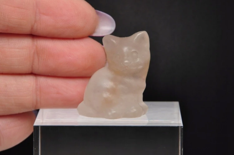 * KRYSZTAŁ GÓRSKI FIGURKA KOT NATURALNY SZLIFOWANY MINERAŁ JAKO PREZENT 9