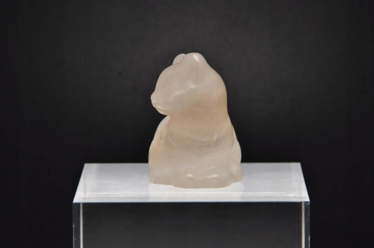 * KRYSZTAŁ GÓRSKI FIGURKA KOT NATURALNY SZLIFOWANY MINERAŁ JAKO PREZENT 9