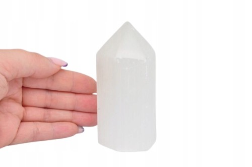 * SELENIT MAROKO OBELISK WIEŻA PRAWDZIWY KAMIEŃ ŚLICZNA JASNA BARWA NR 3 *