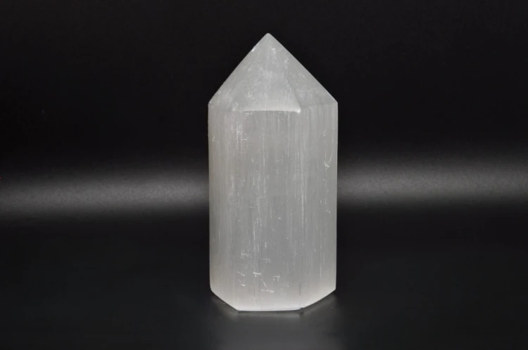 * SELENIT MAROKO OBELISK WIEŻA PRAWDZIWY KAMIEŃ ŚLICZNA JASNA BARWA NR 3 *
