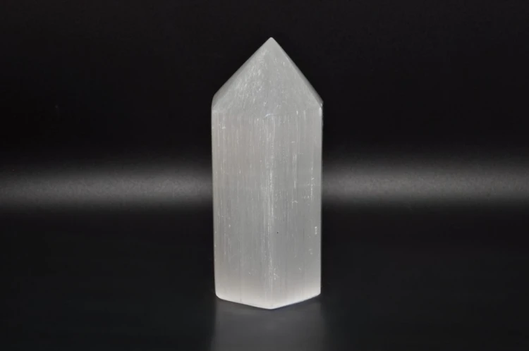 * SELENIT MAROKO OBELISK WIEŻA PRAWDZIWY KAMIEŃ ŚLICZNA JASNA BARWA NR 3 *