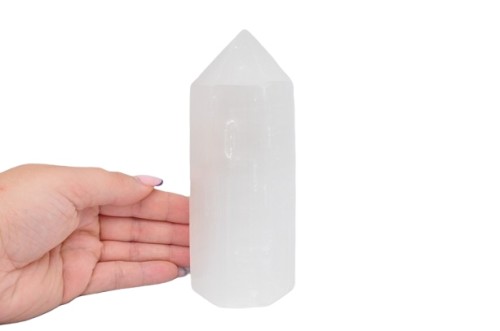 * SELENIT MAROKO OBELISK WIEŻA BIAŁY NATURALNY MINERAŁ NR 2 *
