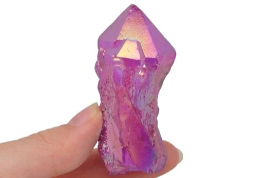 * KWARC PINK AURA KRYSZTAŁ GÓRSKI MADAGASKAR WIELOBARWNA POŚWIATA NR 9 *