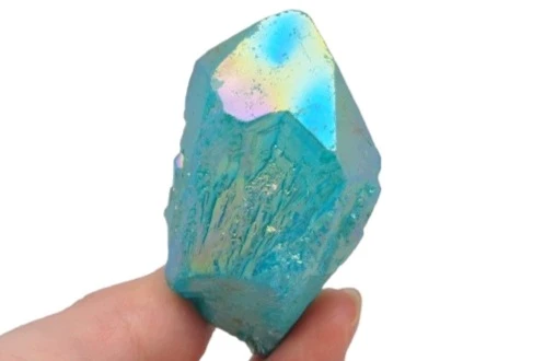 * KWARC BLUE AURA MADAGASKAR KRYSZTAŁ GÓRSKI INTENSYWNA BARWA NR 6 *