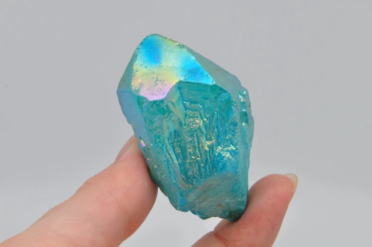 * KWARC BLUE AURA MADAGASKAR KRYSZTAŁ GÓRSKI INTENSYWNA BARWA NR 6 *