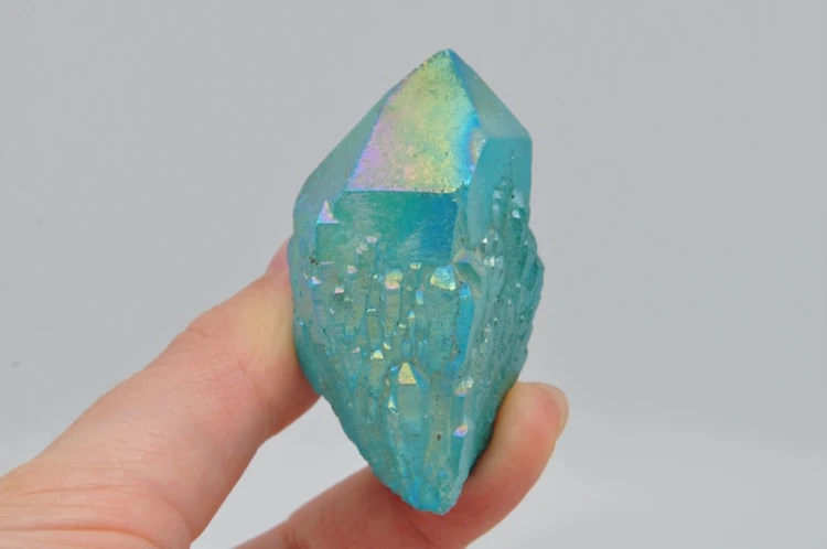 * KWARC BLUE AURA MADAGASKAR KRYSZTAŁ GÓRSKI INTENSYWNA BARWA NR 6 *