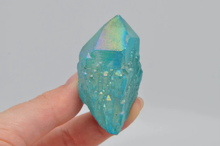 * KWARC BLUE AURA MADAGASKAR KRYSZTAŁ GÓRSKI INTENSYWNA BARWA NR 6 *