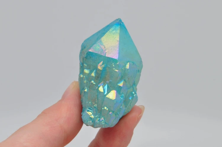 * KWARC BLUE AURA MADAGASKAR KRYSZTAŁ GÓRSKI NIEBIESKI UROKLIWY OKAZ NR 5 *
