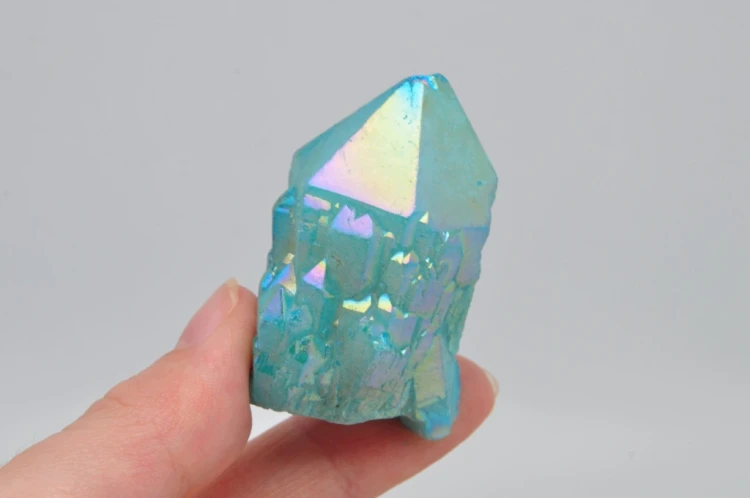 * KWARC BLUE AURA MADAGASKAR KRYSZTAŁ GÓRSKI NIEBIESKI UROKLIWY OKAZ NR 5 *