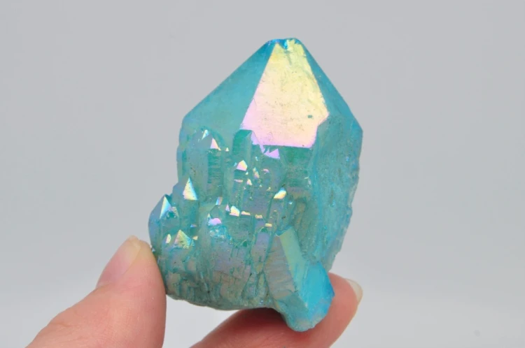 * KWARC BLUE AURA MADAGASKAR KRYSZTAŁ GÓRSKI NIEBIESKI UROKLIWY OKAZ NR 5 *
