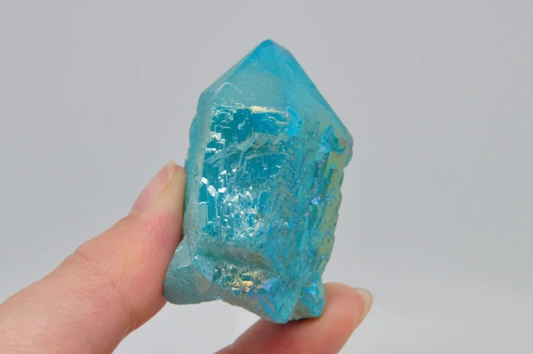 * KWARC BLUE AURA MADAGASKAR KRYSZTAŁ GÓRSKI NIEBIESKI UROKLIWY OKAZ NR 5 *