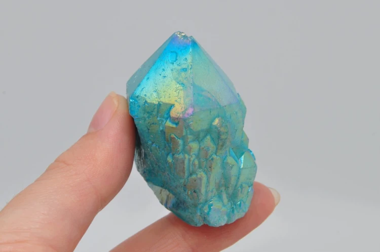* KWARC BLUE AURA MADAGASKAR KRYSZTAŁ GÓRSKI NIEBIESKI UROKLIWY OKAZ NR 5 *