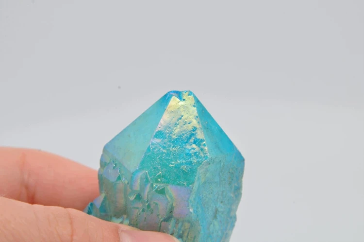 * KWARC BLUE AURA MADAGASKAR KRYSZTAŁ GÓRSKI NIEBIESKI UROKLIWY OKAZ NR 5 *