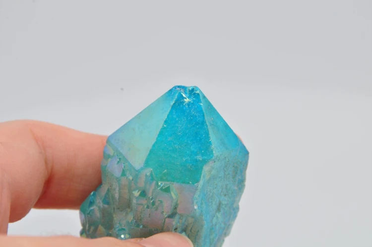 * KWARC BLUE AURA MADAGASKAR KRYSZTAŁ GÓRSKI NIEBIESKI UROKLIWY OKAZ NR 5 *