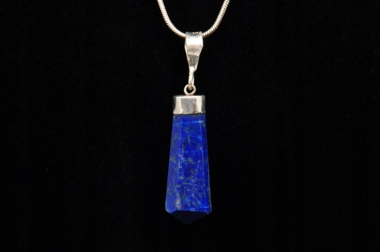 * LAPIS LAZULI ELEGANCKA ZAWIESZKA SREBRO 925 GŁĘBOKA BARWA NR 4 *