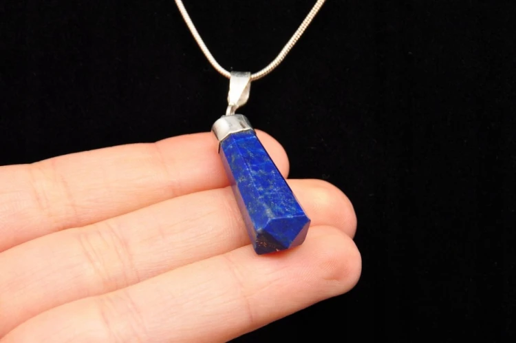 * LAPIS LAZULI ELEGANCKA ZAWIESZKA SREBRO 925 GŁĘBOKA BARWA NR 4 *
