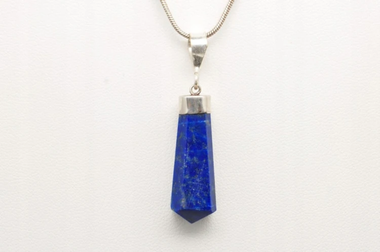 * LAPIS LAZULI ELEGANCKA ZAWIESZKA SREBRO 925 GŁĘBOKA BARWA NR 4 *