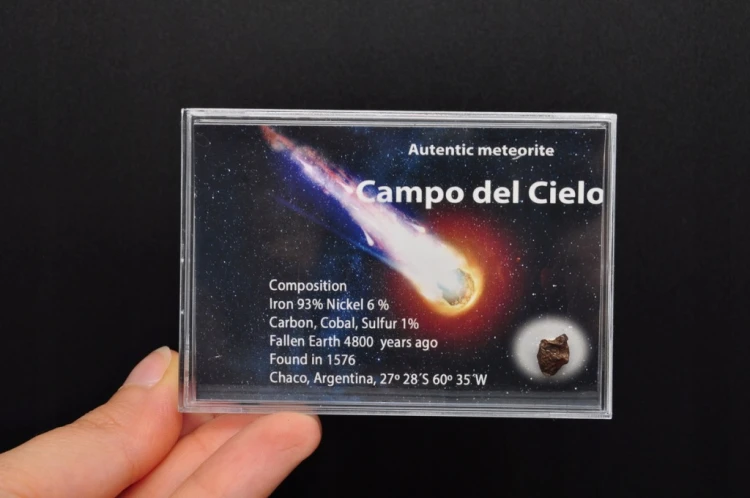 * METEORYT CAMPO DEL CIELO INTERESUJĄCY PRAWDZIWY OKAZ NR 12 *