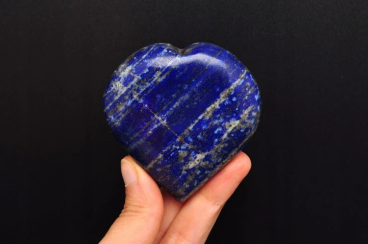* LAPIS LAZULI PAKISTAN UROKLIWE SERCE KAMIEŃ NATURALNY NR H46 *