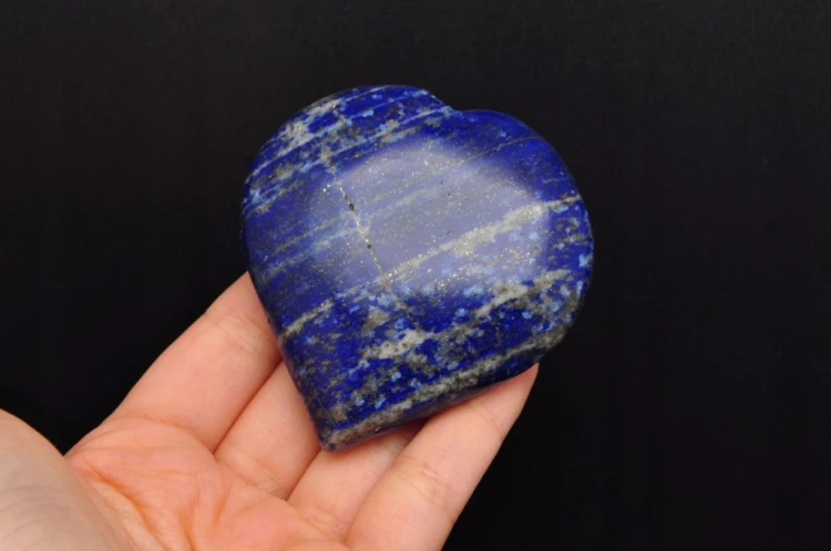 * LAPIS LAZULI PAKISTAN UROKLIWE SERCE KAMIEŃ NATURALNY NR H46 *