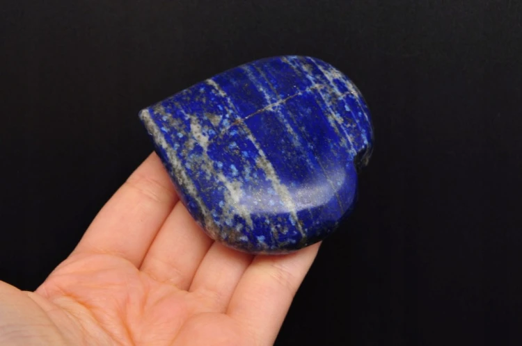 * LAPIS LAZULI PAKISTAN UROKLIWE SERCE KAMIEŃ NATURALNY NR H46 *