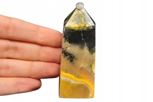 * JASPIS TRZMIELI BUMBLE BEE WYJĄTKOWY OBELISK WIEŻA CIEKAWY MINERAŁ NR 2 *
