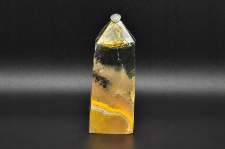 * JASPIS TRZMIELI BUMBLE BEE WYJĄTKOWY OBELISK WIEŻA CIEKAWY MINERAŁ NR 2 *