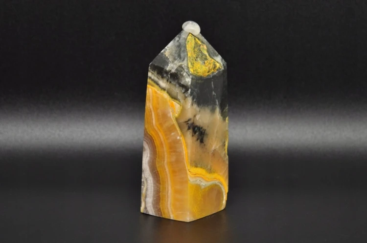 * JASPIS TRZMIELI BUMBLE BEE WYJĄTKOWY OBELISK WIEŻA CIEKAWY MINERAŁ NR 2 *