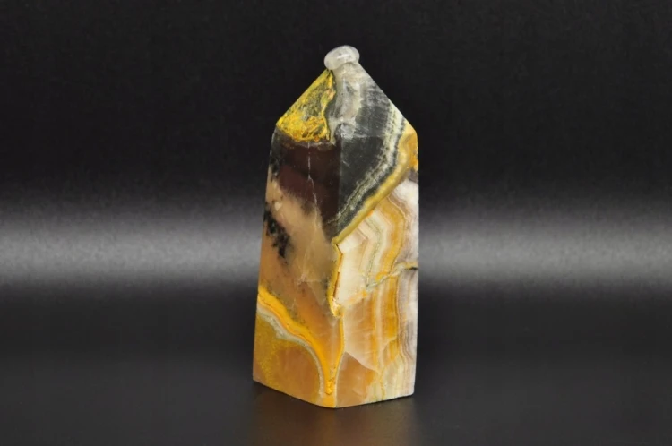 * JASPIS TRZMIELI BUMBLE BEE WYJĄTKOWY OBELISK WIEŻA CIEKAWY MINERAŁ NR 2 *