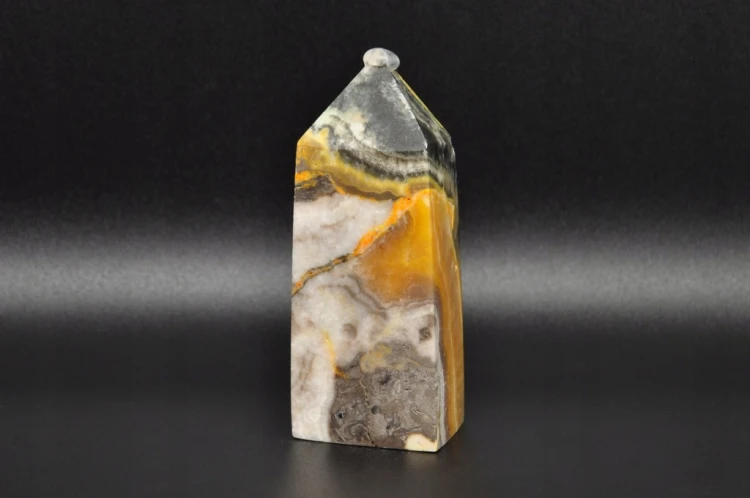 * JASPIS TRZMIELI BUMBLE BEE WYJĄTKOWY OBELISK WIEŻA CIEKAWY MINERAŁ NR 2 *