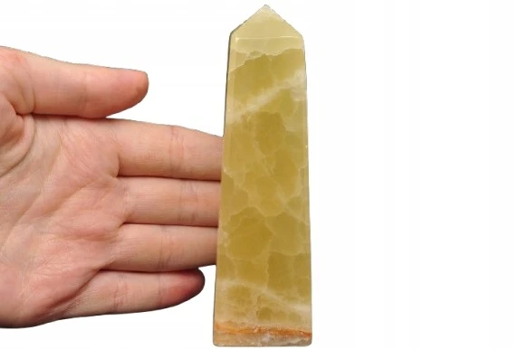 * KALCYT ŻÓŁTY PAKISTAN OBELISK WIEŻA PRZEPIĘKNY OKAZ DO KOLEKCJI NR 3 *