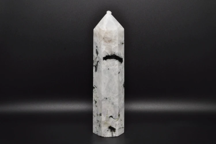 * KAMIEŃ KSIĘŻYCOWY MOONSTONE OBELISK PIĘKNY OKAZ KAMIEŃ NATURALNY NR 1 *