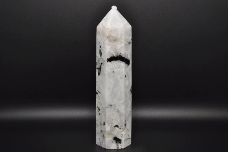 * KAMIEŃ KSIĘŻYCOWY MOONSTONE OBELISK PIĘKNY OKAZ KAMIEŃ NATURALNY NR 1 *