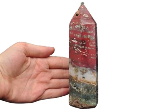 * JASPIS ORBIKULARNY WIEŻA OBELISK RÓŻNOKOLOROWY PIĘKNE BARWY NR 1 *