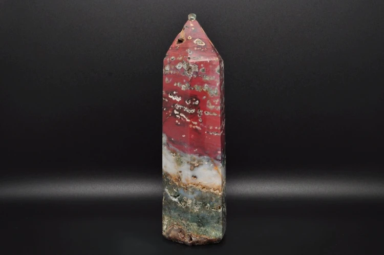 * JASPIS ORBIKULARNY WIEŻA OBELISK RÓŻNOKOLOROWY PIĘKNE BARWY NR 1 *