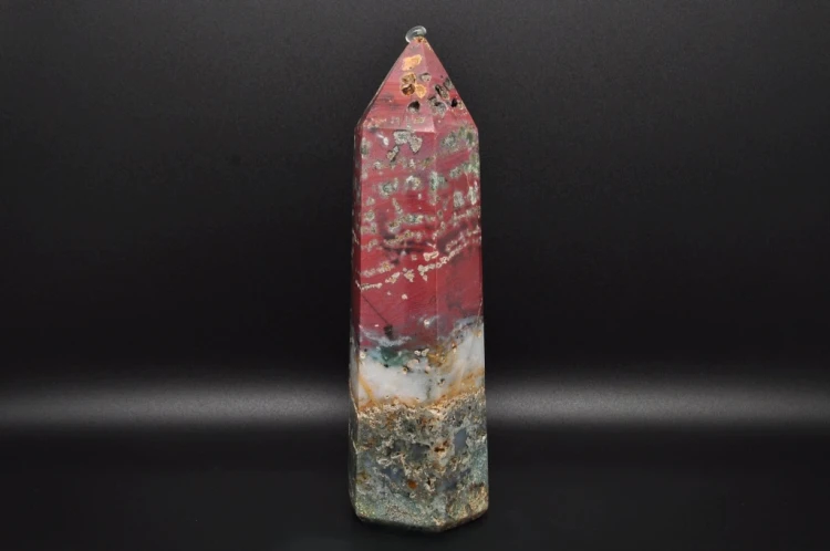* JASPIS ORBIKULARNY WIEŻA OBELISK RÓŻNOKOLOROWY PIĘKNE BARWY NR 1 *