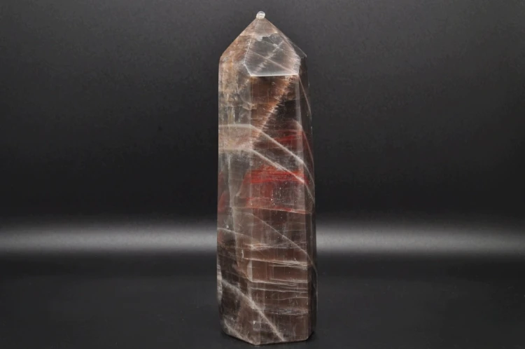 * KAMIEŃ KSIĘŻYCOWY MOONSTONE MADAGASKAR OBELISK WIEŻA PIĘKNY OKAZ NR 1 *