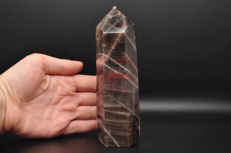 * KAMIEŃ KSIĘŻYCOWY MOONSTONE MADAGASKAR OBELISK WIEŻA PIĘKNY OKAZ NR 1 *