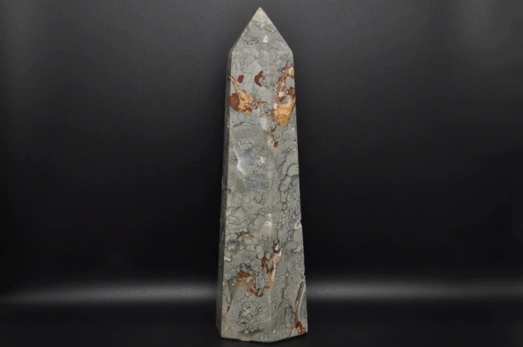 * JASPIS IBIS MADAGASKAR WIEŻA OBELISK ZJAWISKOWY WZÓR NATURALNY OKAZ NR 1*